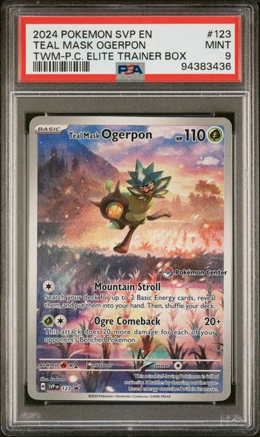 PSA 9 Teal Mask Ogerpon Pokemon Center Stamped Promo Twilight Masquerade