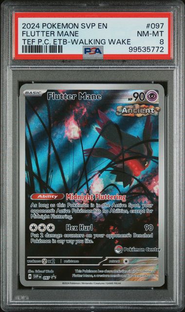 PSA 8 Flutter Mane Pokemon Center Stamped Promo Temporal Forces