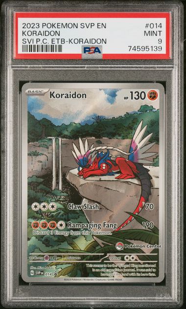 PSA 9 Koraidon Pokemon Center STAMP ETB Promo