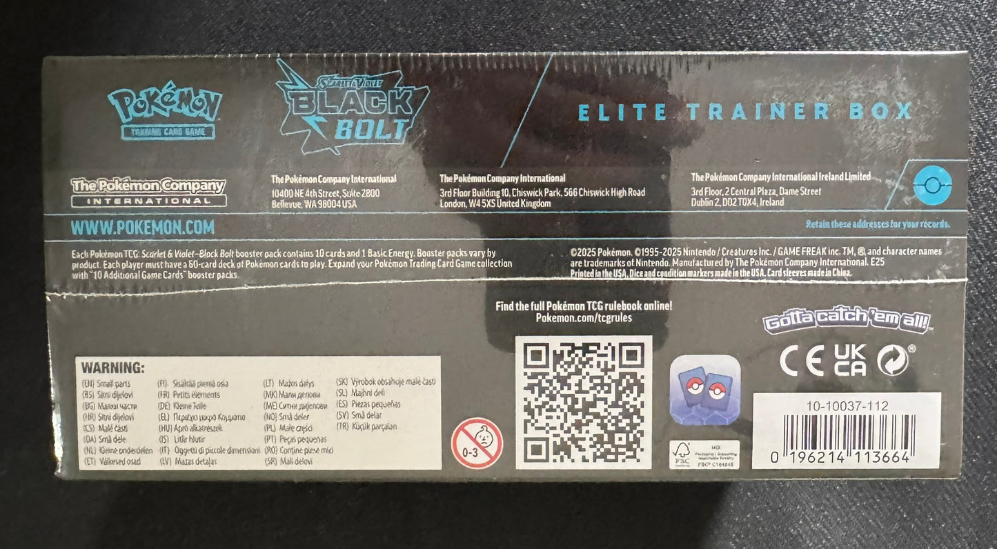 Black Bolt Elite Trainer Box SV:Black Bolt (BLK)