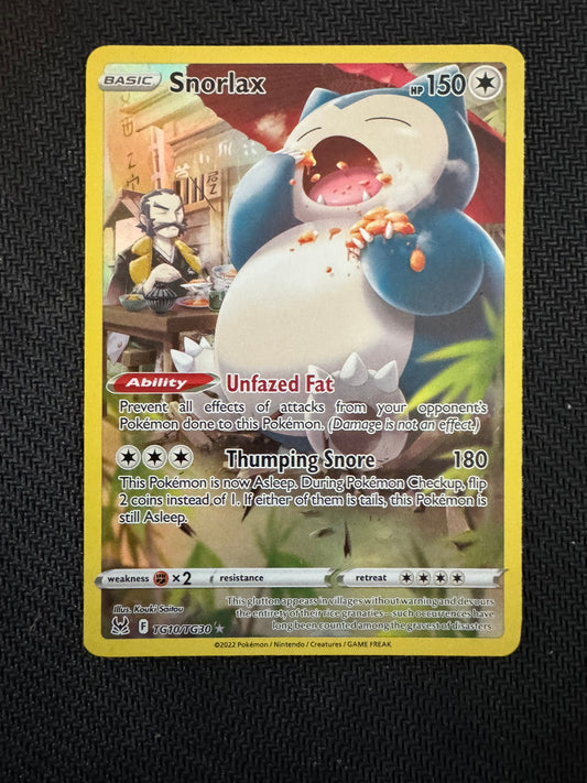 Snorlax TG10 Lost Origin Trainer Gallery Art Rare NM