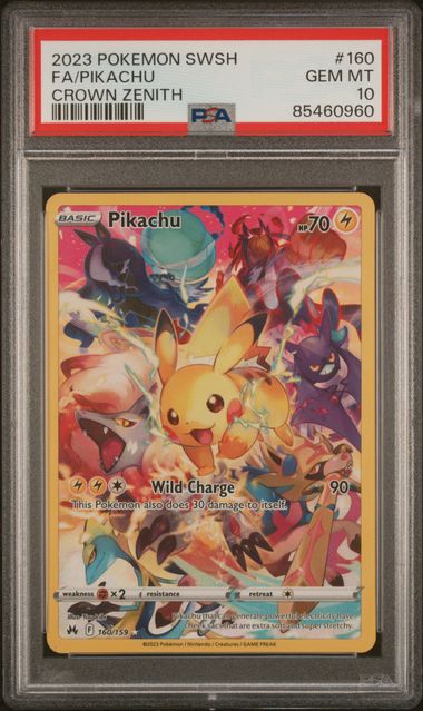 PSA 10 Pikachu Crown Zenith 160