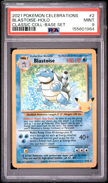 PSA 9 Celebrations Blastoise