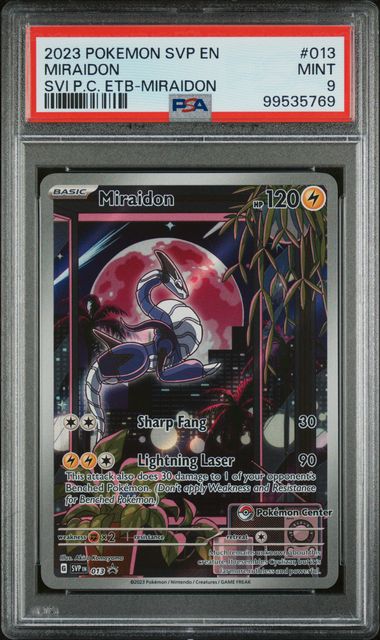 PSA 9 Miraidon Pokemon Center Stamped ETB Promo